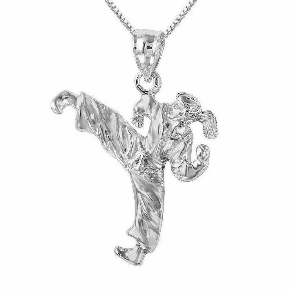 I Love Karate Sterling Silver Charm - Made in the USA I Love Karate Sterling Silver Charm - Made in the USA