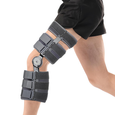 Knee Brace ROM Adjustable Post Op Knee Support Orthosis Immobilizer Protector fo