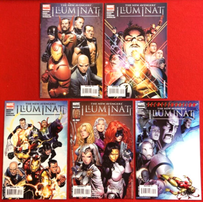 New Avengers Illuminati 1-5 complete run full set Bendis Marvel 2007