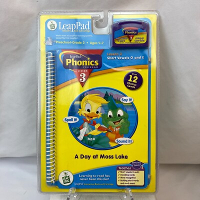 LeapPad Interactive Book And Cartridge - Lesson 3 Short Vowels O And E - SEALED!