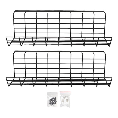 2 Pcs Kabelmanagement-Rack Unter Dem Tisch Büro Draht Lagerregal - Afbeelding 9 van 12