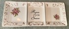 GANZ “Rejoice In The Season” Divided Ceramic Serving Tray Poinsettias Christmas