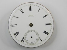 1885 WALTHAM PS BARTLETT 1877 18S 15J POCKET WATCH MOVEMENT - FINE DIAL -REPAIR