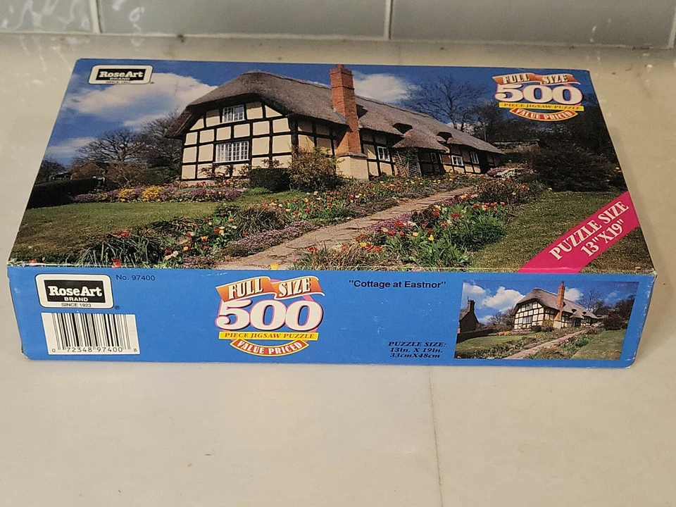 Cottage at Eastnor 500 全尺寸拼图 RoseArt 13" x 19" 密封 97400 — 第 2/4 张图片