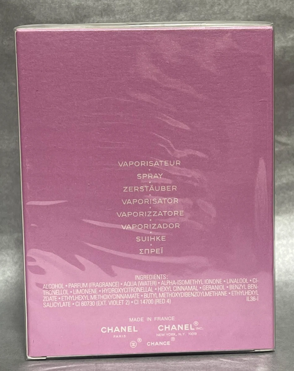 CHANEL CHANCE EAU TENDRE 100 ML EAU DE TOILETTE POUR FEMME NUEVA Y PRECINTADA
