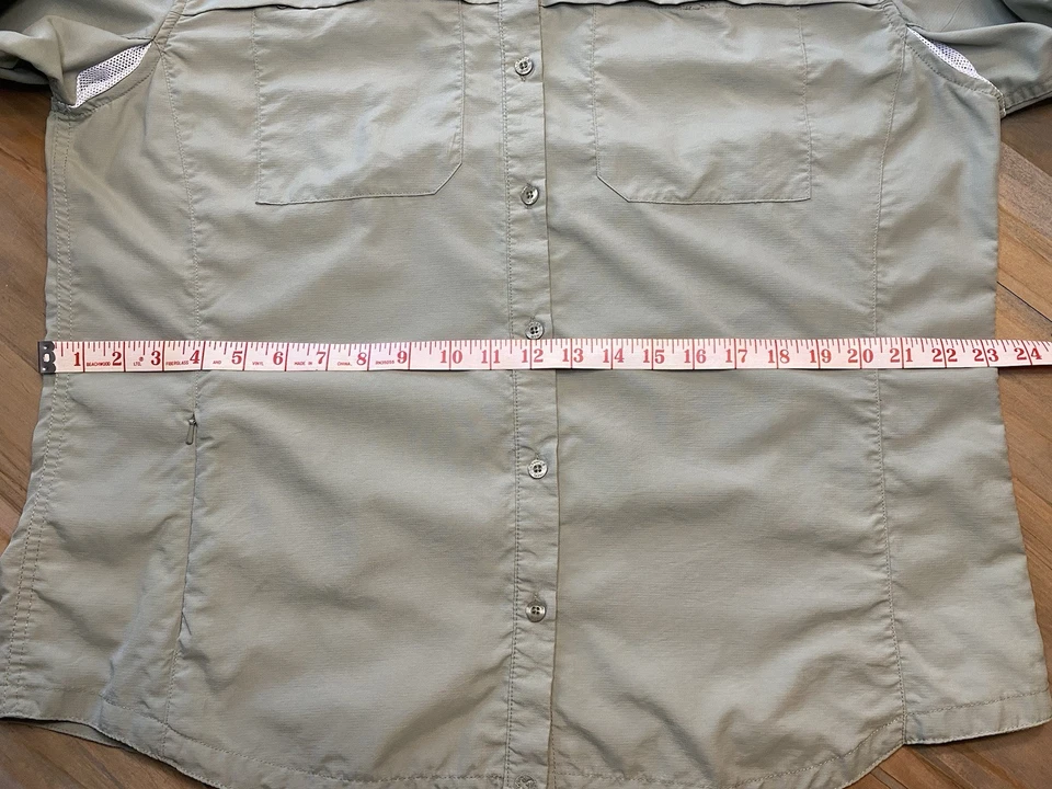 Camisa Gander Mountain para mujer XL de nailon para pesca senderismo mangas enrollables caqui Foto 4 de 4