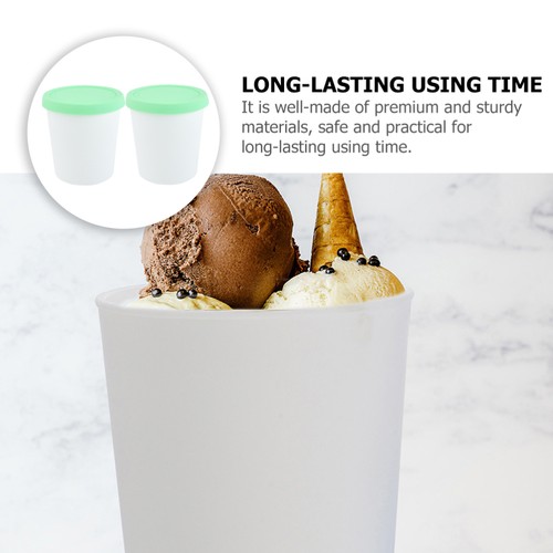 2 Pcs Ice Cream Bucket Silicone Dessert Cups Reusable Containers - Picture 6 of 12