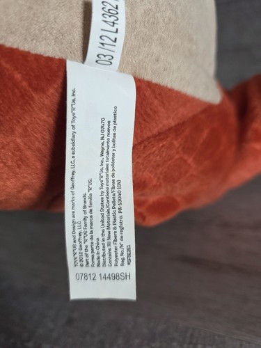 Toy R Us Rare Orange T-Rex Dinosaur 18” Plush Stuffed Animal Toy b236 - Picture 10 of 13