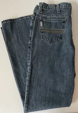 Cinch Silver Label Jeans Men's Size 34 X 34 Blue Mid Rise Slim Fit Straight Leg