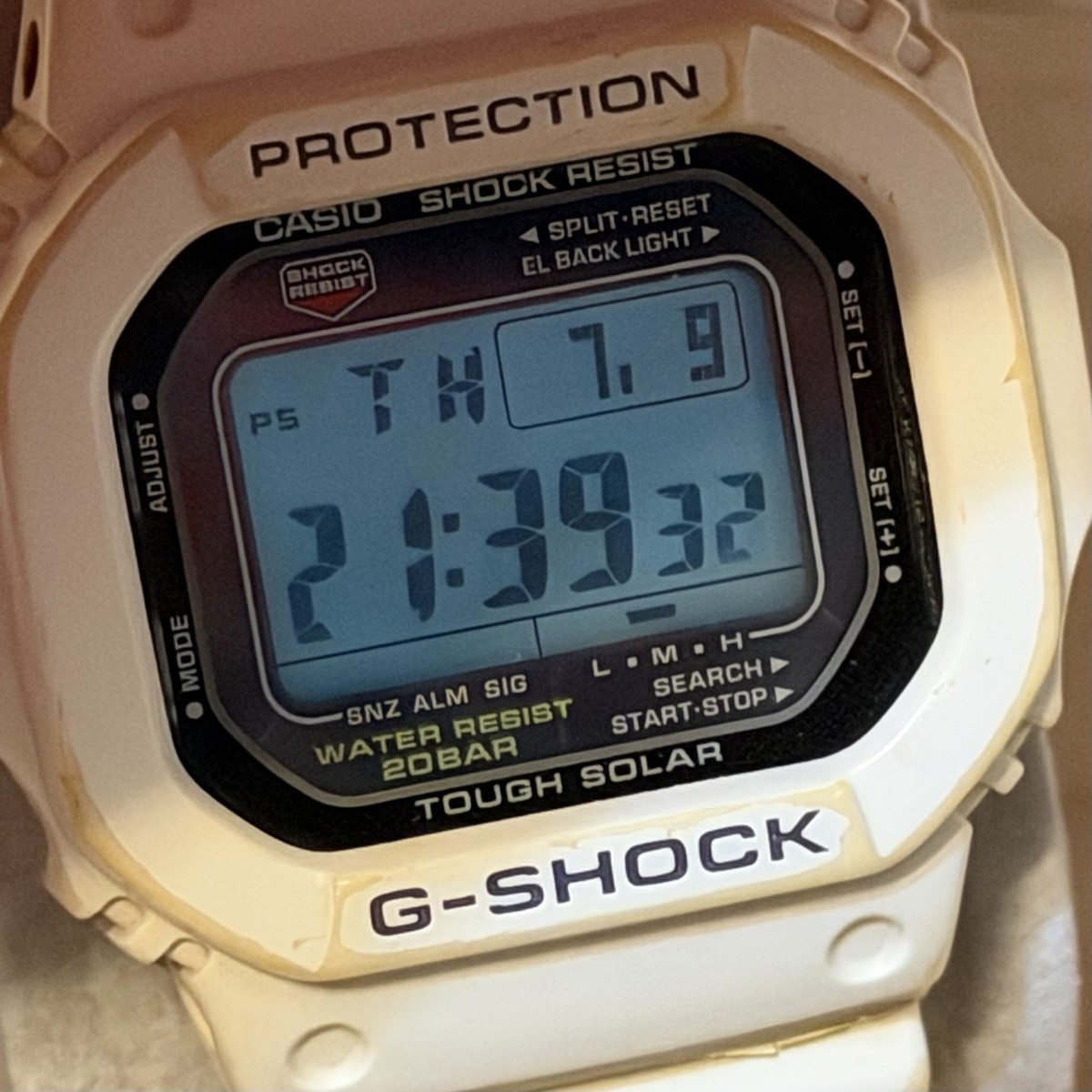 Casio G-Shock G-5600A-7 Tough Solar White Square Men's Digital