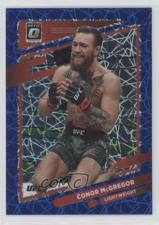 2022 Panini Donruss Optic UFC Blue Velocity Prizm Conor McGregor #75 0pd3