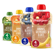 Organics Stage 2 Baby Food Pouches, Gluten Free, Vegan Healthy Snack, Clearly