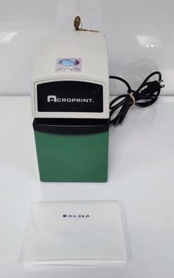 ACROPRINT TIME RECORDER ETC W/Upper Plate -  20A 2300W  With Keys