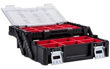 18" Cantilever Tool Box Organizer, Heavy-Duty Cantilever, Black/Red