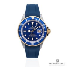 Rolex Submariner Date 16803 - Circa 1986, With Box Bi-Metal 40mm Blue Dial