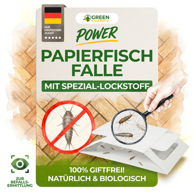 3 bis 15x Fallen - Fallen für Papierfische mit Lockstoff, Papierfische bekämpfen