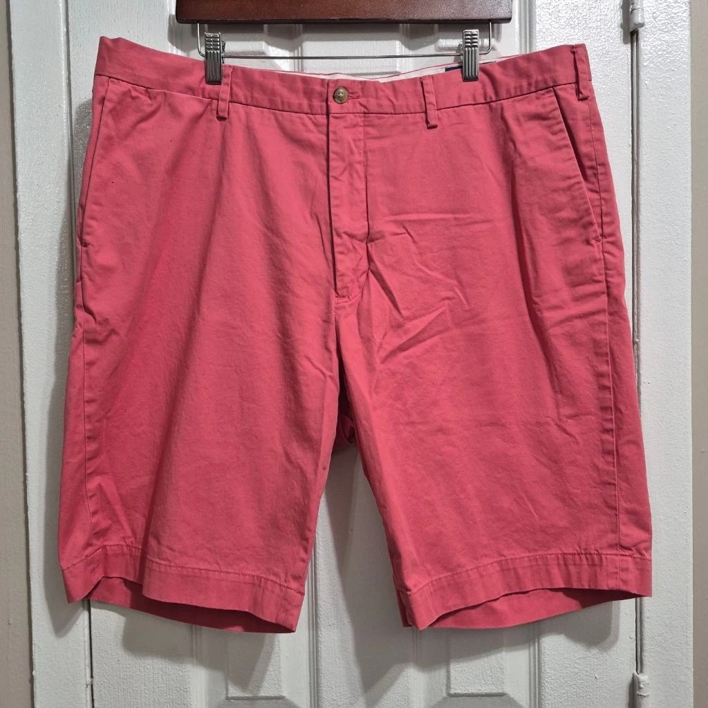 Men's Polo Ralph Lauren Flat Front Shorts Waist 40 Pink