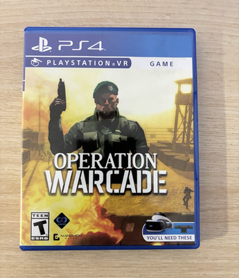 Perp Games Operation Warcade (PS4) Shooter Arcade, T, 2018, VR Compatible, Case