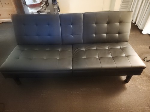 Futon Sofa Bed With Cup Holders, USB Ports, Reg. USB And Type C Ports.