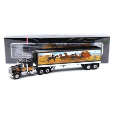 IXO Models 1976 Kenworth W900 Black With Trailer Bandit Mural 1:64 Diecast