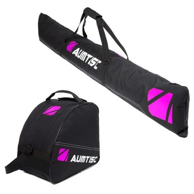 Ski and Boot Bag Combo, Padded Snow Ski Bags for Air Travel Flying, 2 Piece S...