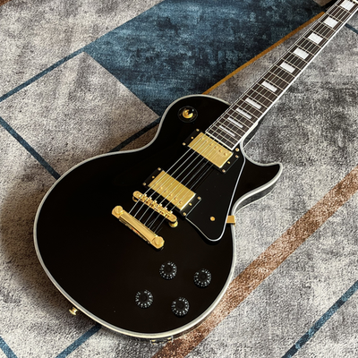 #ad Custom Shop Black electric guitar Gold color hardware In stock Free shipping $206.80