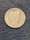 1899 Silver Barber Quarter (Liberty Head) - 90% Silver - Heavily Circulated