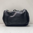 Bella Russo Black Pebbled Faux Leather Travel Toiletry Bag Gold Hardware NWT — photo 2