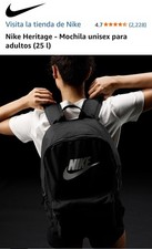 Nike Heritage Backpack Black 25L Unisex Laptop School Sport Bag Classic Everyday