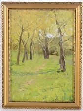 Vladimir Sinitski (1896-1986) "Grove", Oil Painting, 1949 (m)