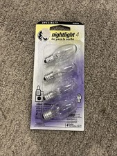 New Sealed 4 Watt GE Nightlight Clear C7 Lightbulb Package Of 4 Bulbs 20572
