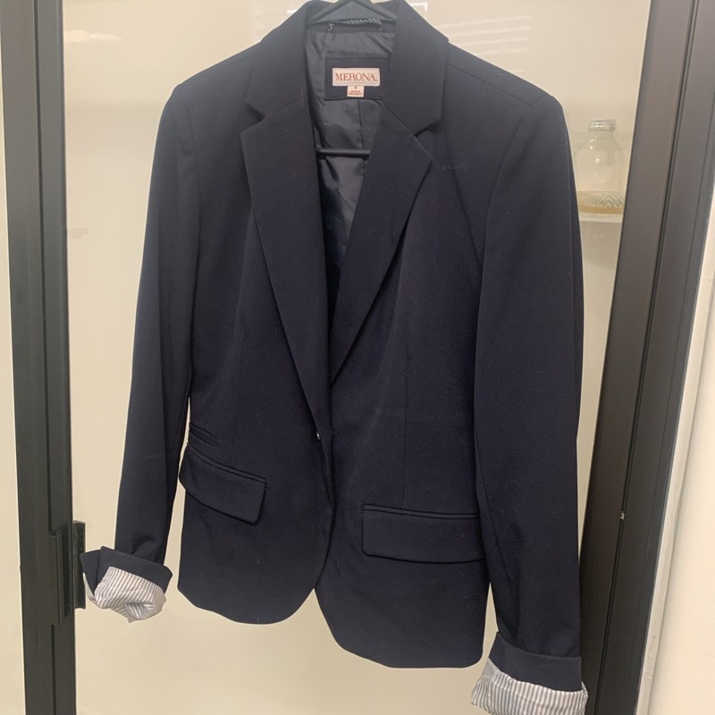 merona blazer jacket Navy Blue size 4