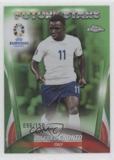 2024 Chrome UEFA Euro Future Stars Neon Green Refractor Wilfried Gnonto 1oa8