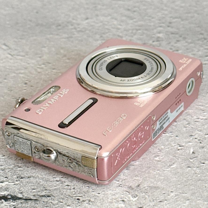 OLYMPUS オリンパス デジカメ デジタルカメラ FE-330 ピンク スリムボディの光学5倍、オリンパスから「CAMEDIA FE-330」登場
