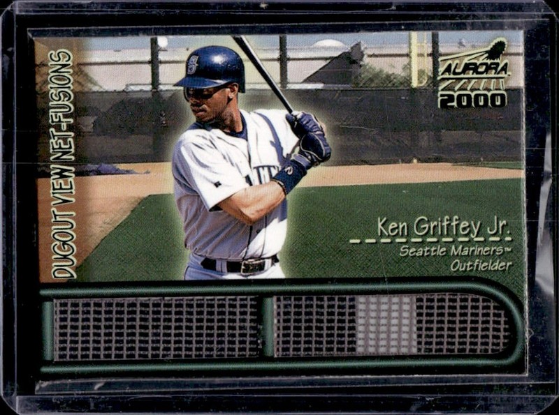 2000 Pacific Aurora Ken Griffey Jr. Dugout View Net Fusions #18 Mariners
