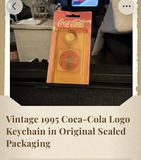 Vintage 1995 Coca Cola Keychain NOS Sealed In Original Packaging USA Made