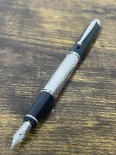 Pilot Grance Fountain Pen – Rhodium Stripe Marble – Made in Japan