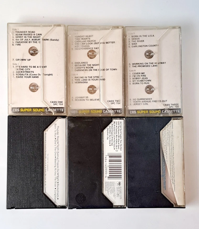 Bruce Springsteen Vintage Cassettes Born To Run Tunnel Of Love Born In USA Live - Image 3 of 3