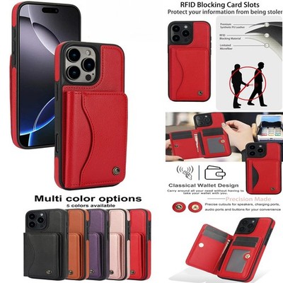 Für iPhone 16 Pro 15 Plus 14 13 12 11 8 XS Max Leder Brieftasche Hülle
