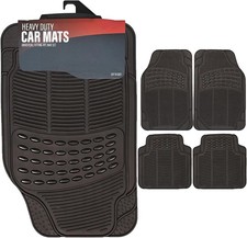 FOR HYUNDAI TUCSON - HEAVY DUTY RUBBER CAR MATS UNIVERSAL FULL SET OF 4