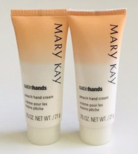 Lot of 2 New Mary Kay Satin Hands Peach Hand Cream Travel Size  Fast Ship