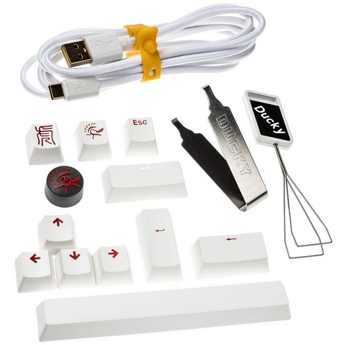 Ducky One 3 Classic Pure White SF Gaming Tastatur, RGB LED - MX-Silent-Red (US) - Bild 10 von 10