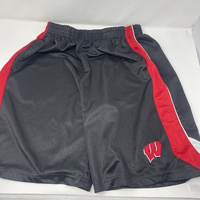 Wisconsin Badgers Shorts Men s Medium Black Basketball Gym Colosseum Athletic