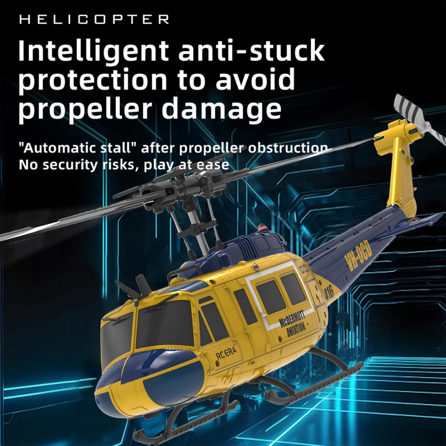 RC ERA C032 UH-1 Huey Helicopter - Remote Control Helicopters for Adult, 1/48 Sa - Image 5