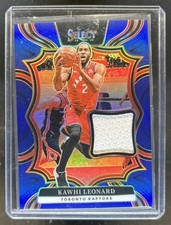 2024-25 Panini Select Kawhi Leonard Throwback Memorabilia Jersey Blue Prizm #/75