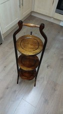 Edwardian Mahogany Oak Three Tier Cake Stand. Circa 1910.