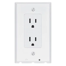 VISION LED LIGHTED DECOR OUTLET WALL PLATE - WHITE