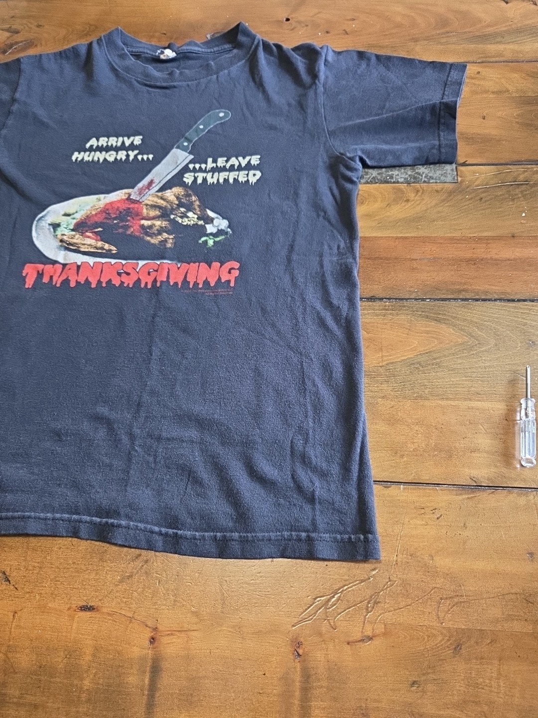 VTG 2007 Eli Roth Thanksgiving Movie Promo Shirt S Grindhouse Horror Promo Tee image 8