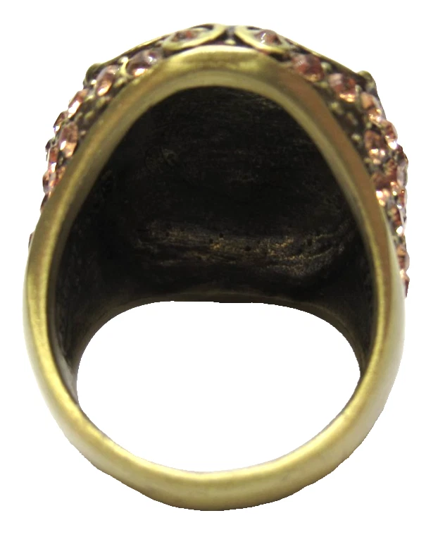 Anillo Escarabajo Negro Cristal Cerveza Raíz HEIDI DAUS Talla 7 Foto 3 de 4