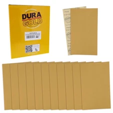 5" x 2.75" Sandpaper Sheets, 400 Grit - 40 Hook & Loop Sheets - Hand Sanding